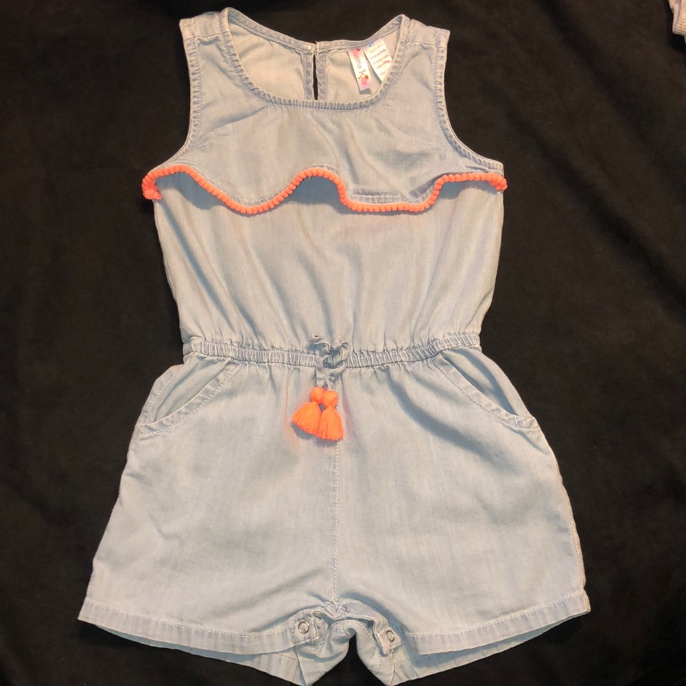 Girls Denim Romper